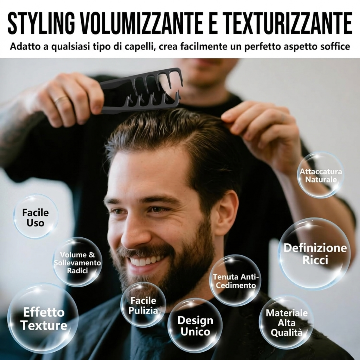 Vinecero® Pettine Volumizzante e Texturizzante