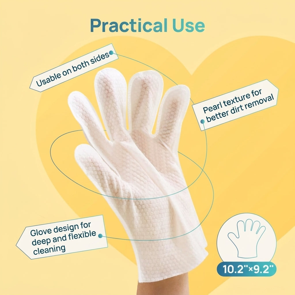 Vinecero® No-Rinse Pet Cleaning Gloves